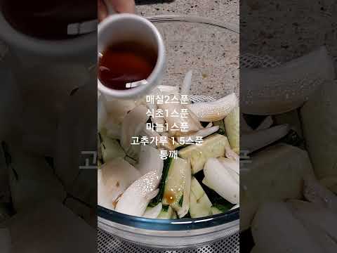 즉석에서  절이지않고 바로먹는 양파오이무침
