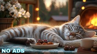 12 Hours Relaxing Music For Cats 🔥 Cat Sleep Music - Fireplace Crackling For Cats Cozy Nights