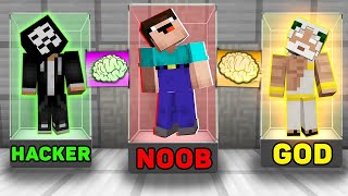 Minecraft NOOB vs PRO vs HACKER vs GOD : SUPER BRAIN EXCHANGE! in Minecraft! Animation!