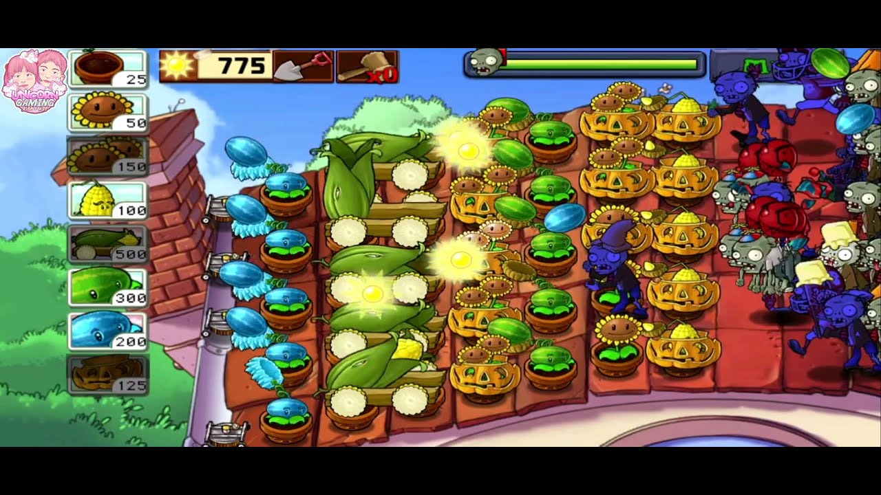 Plants vs Zombies - Survival - Roof - YouTube
