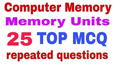Computer Memory || Memory Units || 25 TOP MCQs || Computer Class || OSSSC PEO & JA ||