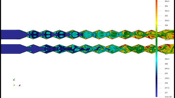 Pulsating flow in corrugated channel