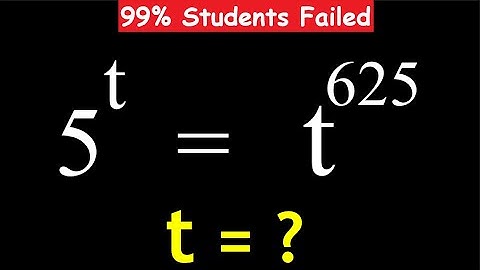 Maths Olympiad | A tricky Exponential Maths Olympiad question | 5^t =t^625 |