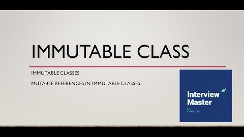 Immutable classes | Java interview question | Mutale reference in immutable class