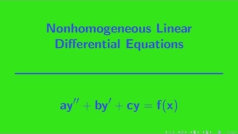 Differential Equations | Second Order Nonhomogeneous Equation -- Undetermined Coefficients