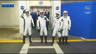 SpaceX Crew-3 pre-launch: Crew walks out and into Teslas