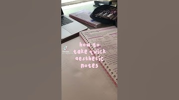 how to take quick aesthetic notes ☁️