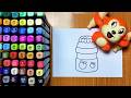 "Satisfying Peach Yogurt Coloring 🍑 | Relaxing ASMR Art & Sounds"