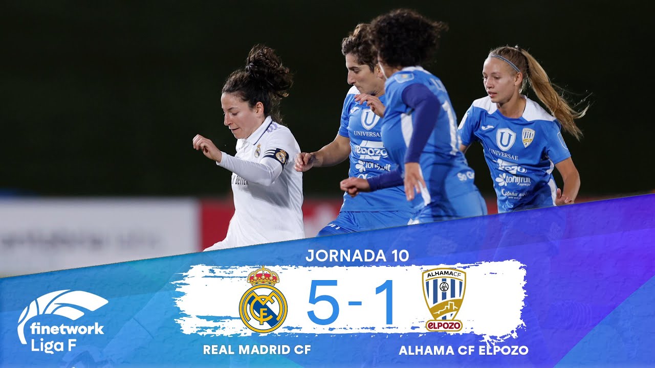 RESUMEN Y GOLES REAL MADRID vs ALHAMA CF ELPOZO | Jornada 10 | LIGA F ...