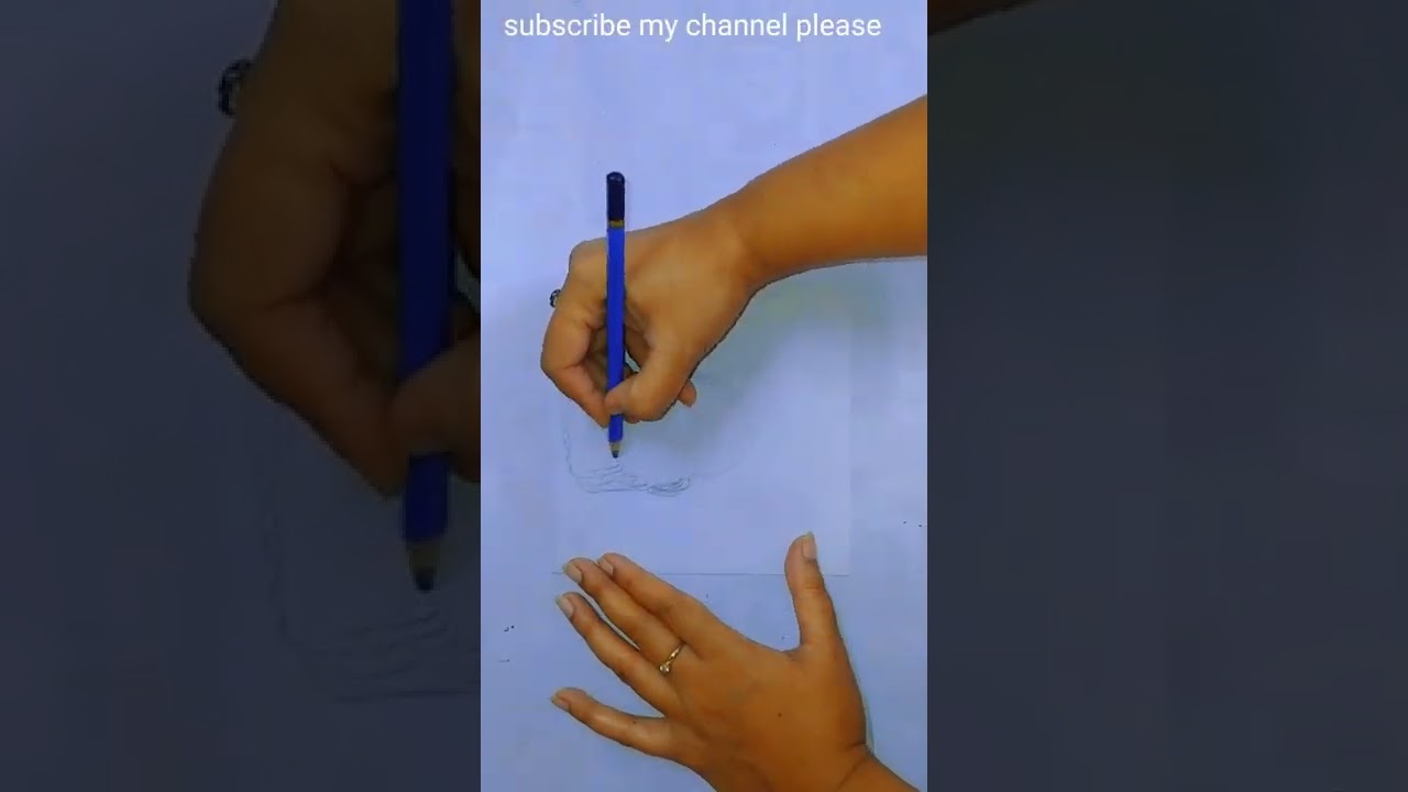 How to draw male face with one pencil