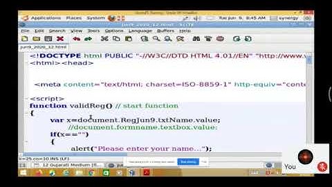 Kompozer JAvaSCript textbox validation Chapter 2
