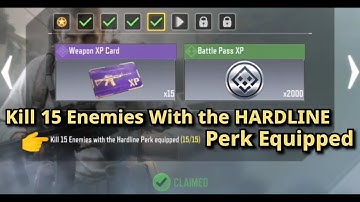 Kill 15 Enemies with the Hardline Perk equipped Call Of Duty Mobile Complete Task