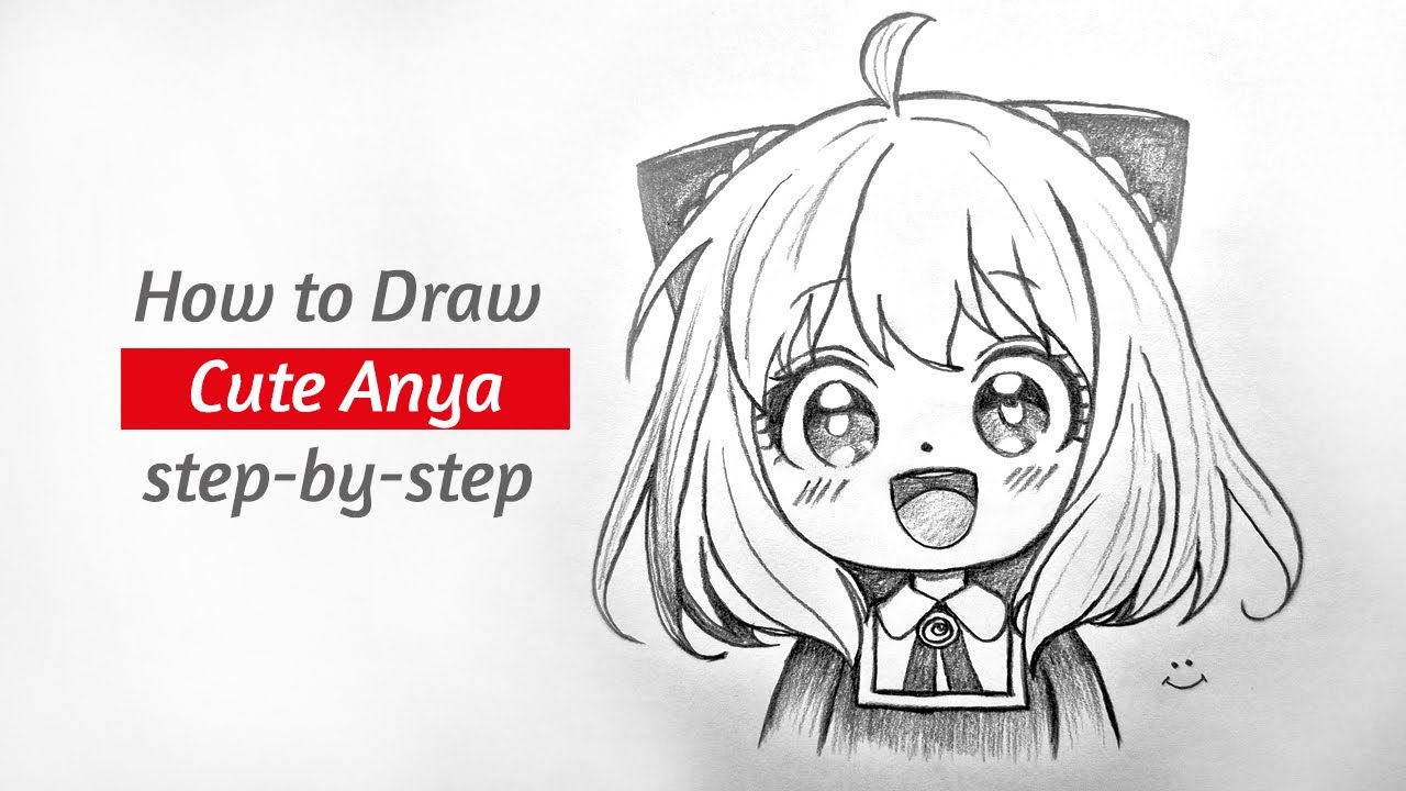 How to Draw Cute Anya Forger || How to draw anime step by step || Easy anime drawing