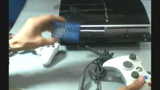 XCM Cross Battle Adapter and Xbox 360 controller used on shooting game