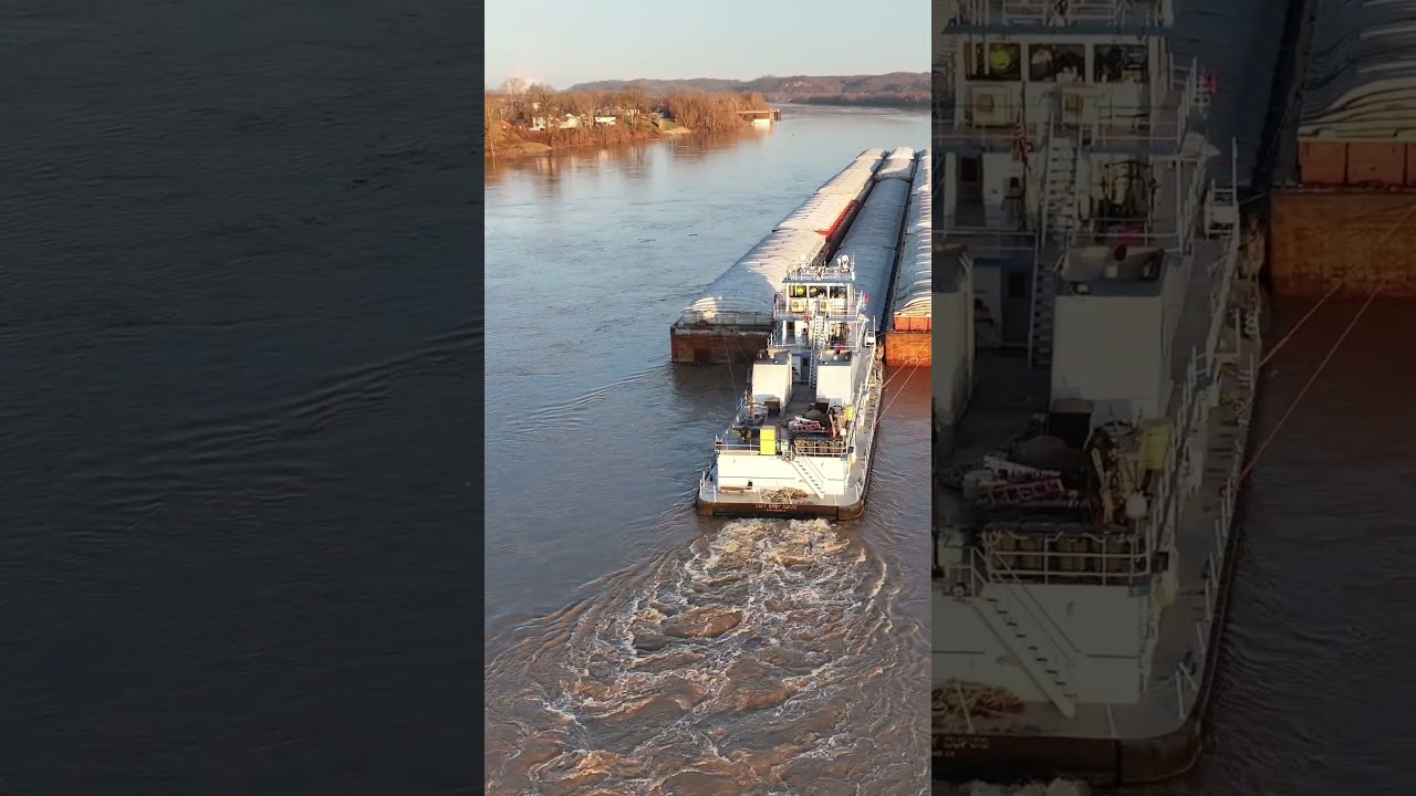 Captain kirby Dupuis coming through Russell kentucky at sunrise.  