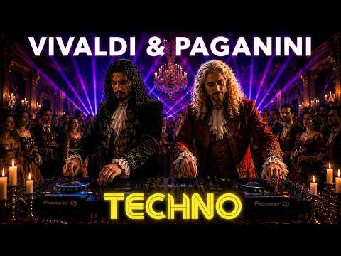 Dual Strings Rave — Paganini × Vivaldi Harmonized Techno Pulse (4 K)