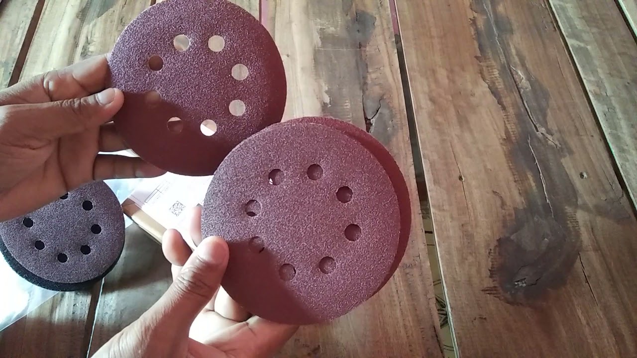 Sanding disc with lock nut for grinder or drill