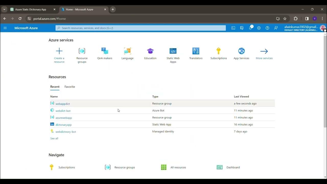 project dictionary app using azure services YouTube