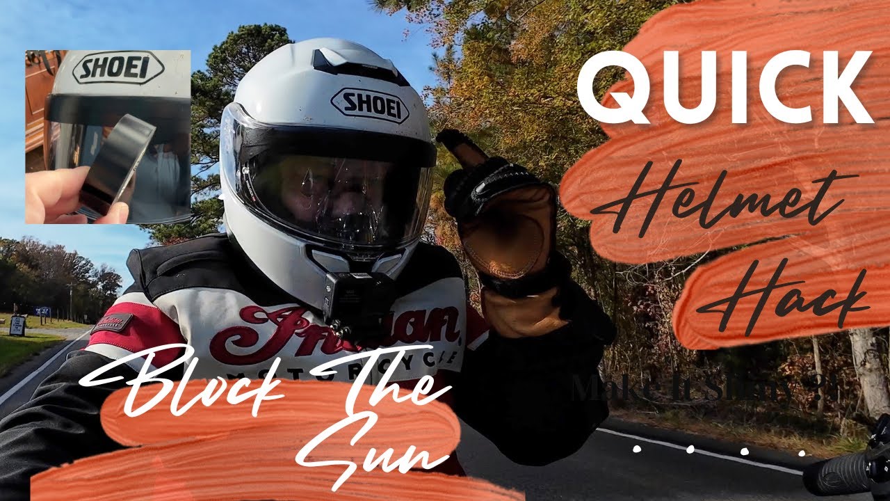 Sun In Eyes On Motorcycle? Quick Helmet Hack To Block The Sun.