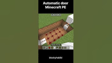 Automatic Door In Minecraft Pe #minecraft #shorts #gaming #minecraftpe