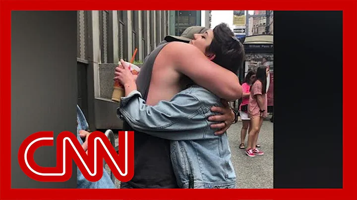 Father goes viral for giving out hugs at Pride par...