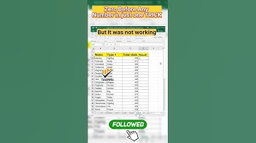 MS Excel Tricks and Tips Zero before Numbers #excel  #exceltips #excehttpsltricks@Taxvala
