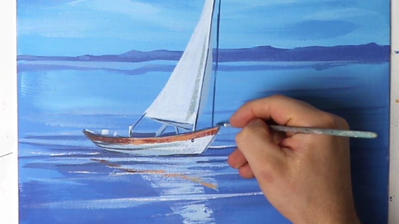 paint sailboat