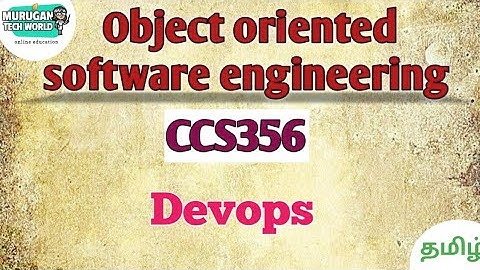 DevOps in object oriented software engineering tamil||CCS356||OOSE.
