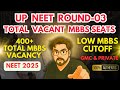 Uttar Pardesh Round 3 MBBS Vacant Seat Matrix Expected MBBS Cutoff Govt &amp; Private Med #neet2025 SVP