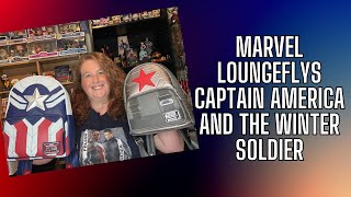 Marvel Captain America and Winter Soldier Loungefly Mini Backpacks | Sam Wilson | Bucky Barnes