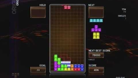 60 Second 40 line Tetris without using HOLD