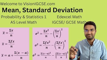 Mean, Standard Deviation | Past paper question | #aslevelmath |  #ProbabilityandStatistics1