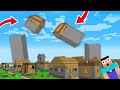 Minecraft NOOB vs PRO: These HIGHEST HOUSES NOW Will FALL On The Minecraft VILLAGE! (Animation)