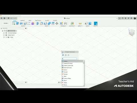 Teacher's Aid Series: Fusion 360 Design Shortcuts & Search