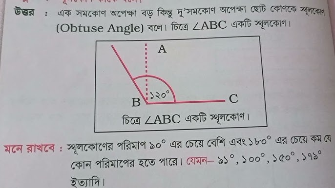 সমকোণ কাকে বলে Class 5: সহজে শিখুন