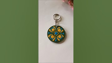 Cute dot mandala art key chain... #keychain #shorts