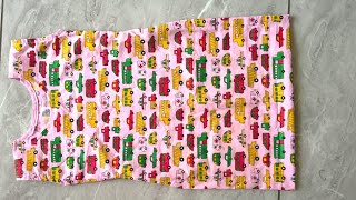 6 Years Old Girl Summer Dress 🎽 Cutting and Stitching #girlsuits #girldresses #stitching 