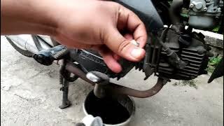 cara ganti oli mesin Honda Supra fit sendiri