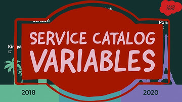 #6 ServiceNow Service Catalog Training | Variables