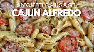 15 Minute Pasta Recipe | Smoke Sausage Cajun Alfredo Pasta screenshot 3