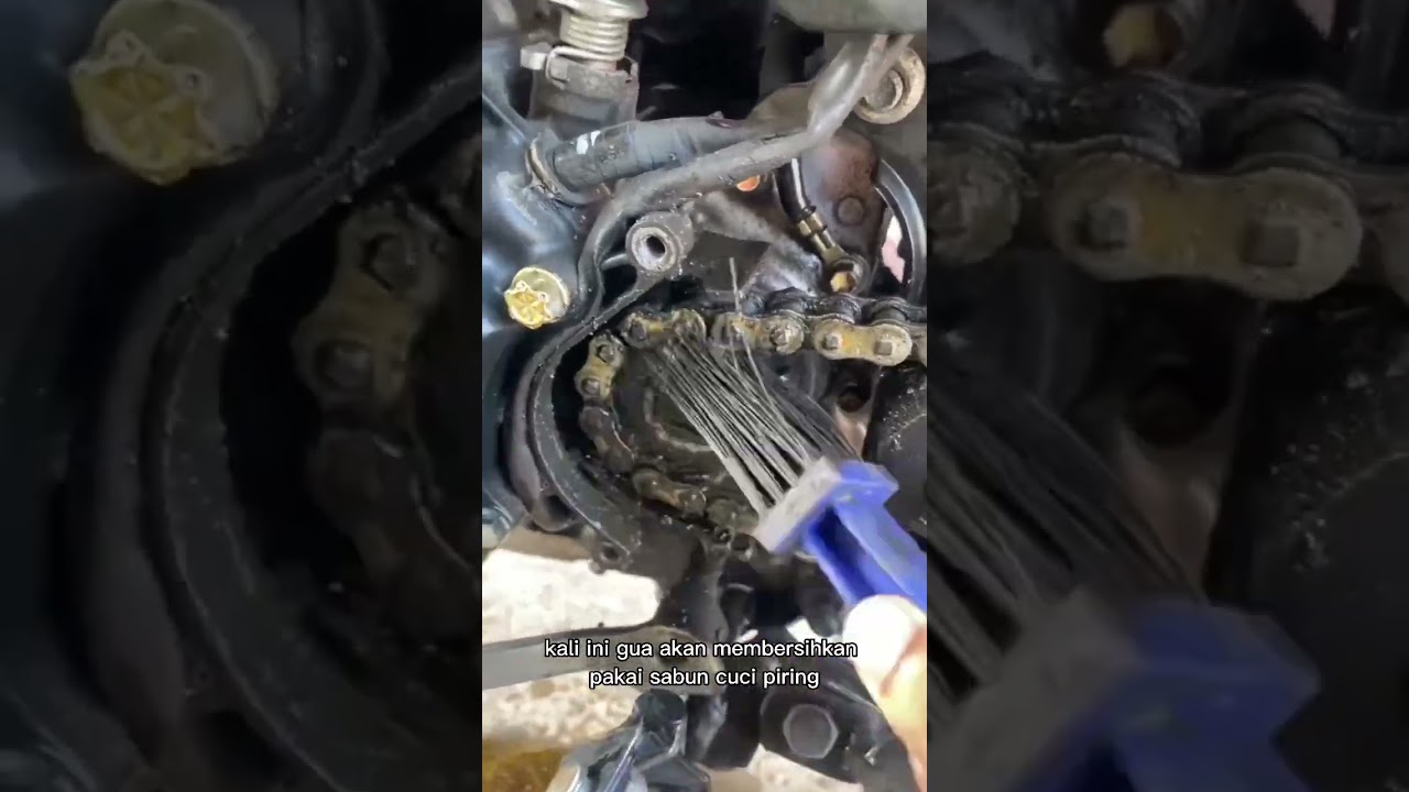 Cara membersihkan rantai gear depan