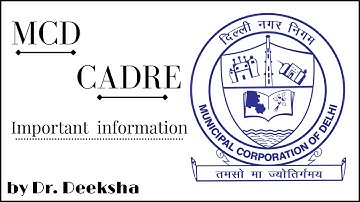 MCD [MUNICIPAL CORPORATION OF DELHI ] || UPSC CMS [ COMBINED MEDICAL SERVICE ] || DR DEEKSHA AGARWAL