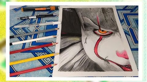 DRAWING PENNYWISE FROM THE MOVIE "IT" TIMELAPSE
