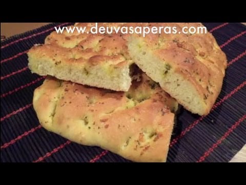 Cómo hacer Pan Italiano - Receta de Focaccia  (Hogaza de pan)