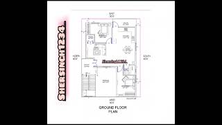 ||30×40 feet square ||building plane and 3BHK house plan||#