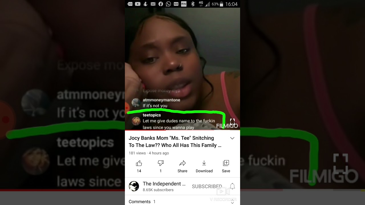 JOCY BANKS MOM THREATENS TO SNITCH!!!