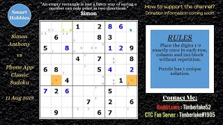 What To Do When You Get Stuck At Sudoku - Simon vs Phone App 11 Aug 2019
