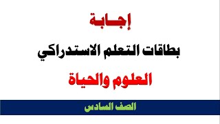 إجابة المادة الاستدراكية (العلوم والحياة) - الصف السادس