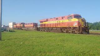 Northbound FEC Intermodal passing NSB Yard. 6/26/24