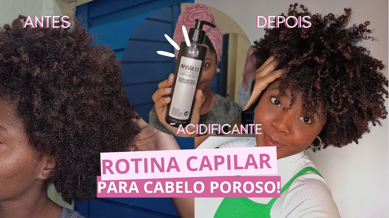 Tratando a POROSIDADE no meu cabelo crespo em uma ROTINA CAPILAR - YouTube